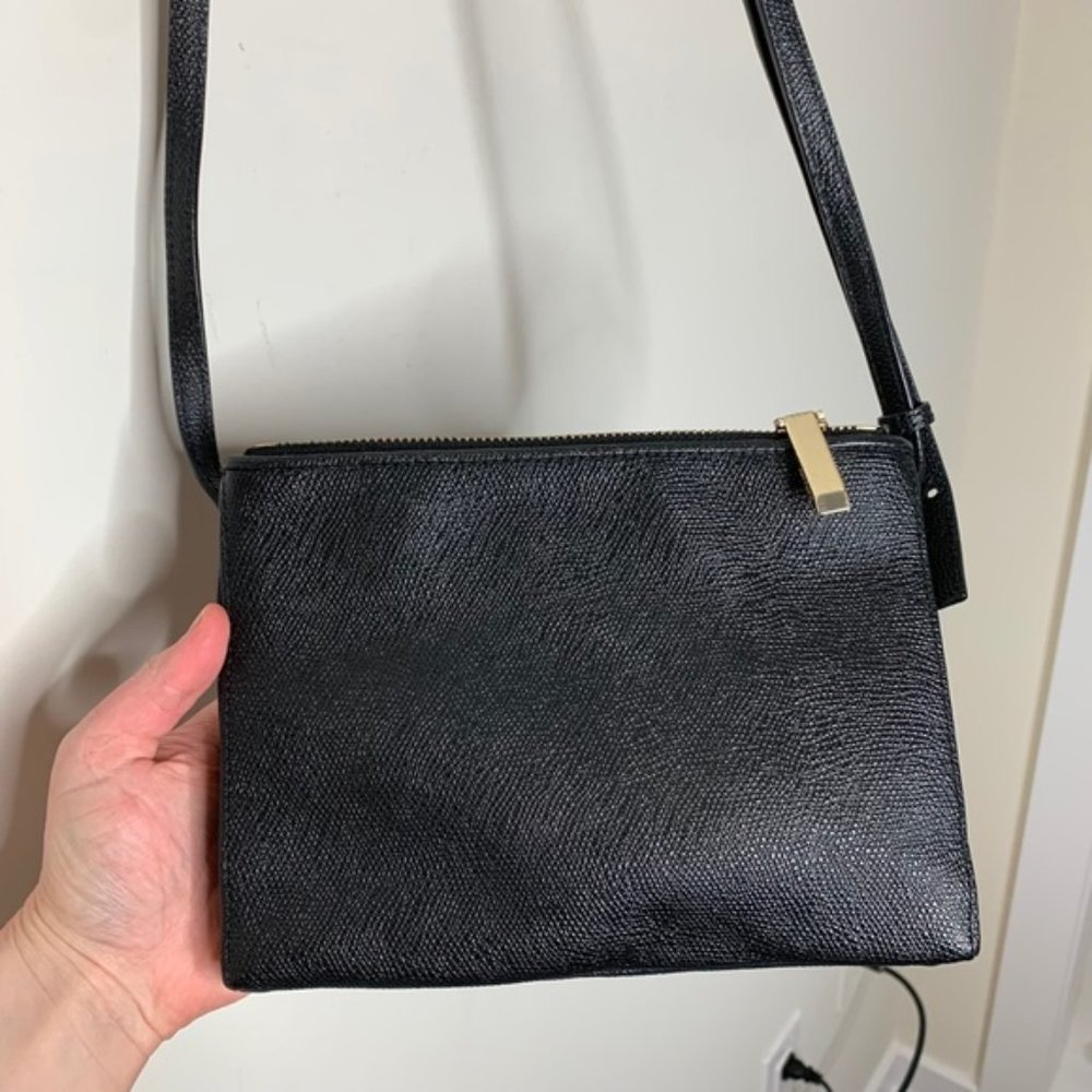 Aritzia Auxiliary Calisch Crossbody Bag Shoulder Purse Clutch Embossed Black - Picture 13 of 16